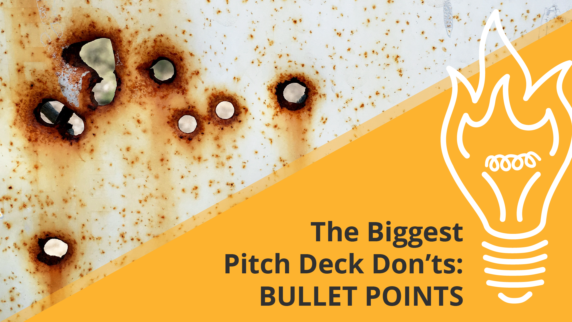What you shouldn't put in your pitch deck - bullet points